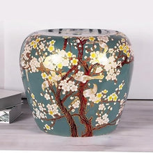 Ceramic Garden Stool Decorative Garden Stools Rustic Ceramic Stool Ornament Small Coffee Table Side Table Cooler Pier Bathroom Stool Flower Bird Shoe Changing Stool Living Room Garden Stool Ceramic