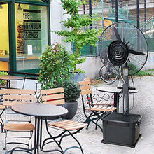 CUTPOIY 26" Oscillating Fan with Misting System, Outdoor Cooling Fan with 90° Pivoting Spray, High-Efficiency Floor Fan for Patio, Garden, and Industrial Use, 320W, 320W/26in