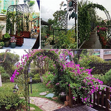 SDdPulse Garden Arbors and Arches, Pergola Arbor for Climbing Plants, Heavy Metal Trellis Archway, for Roses Vines, Lawn, Outdoor Party Decoration, Reconfigurable (Black 240x40x250cm)