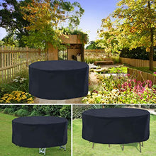89x39in, Round Patio Furniture Cover, Garden Table and Chair Covers, Durable Heavy Duty 420D Oxford Sectioal Sofa Set Cover, for Deck, Lawn and Backyard (C 150x35in)