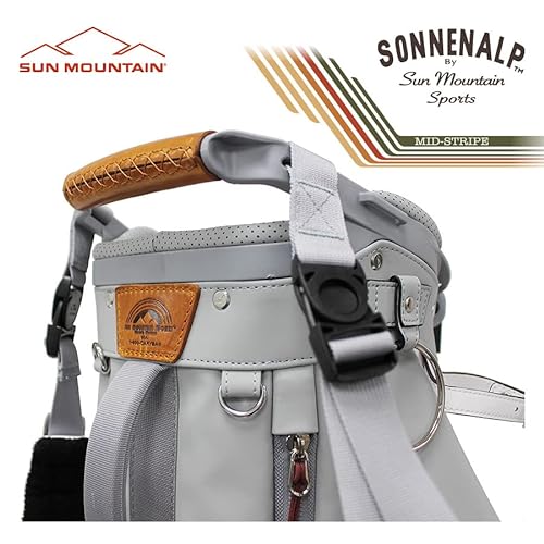 Sun Mountain 2023 Mid Stripe Golf Stand Bag White-Cadet-Brick