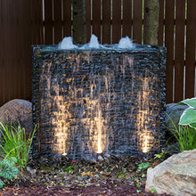 Aquascape Stacked Slate Spillway Wall Landscape Fountain Kit with Aquabasin and Ultra Pump, 32-inch | 78269