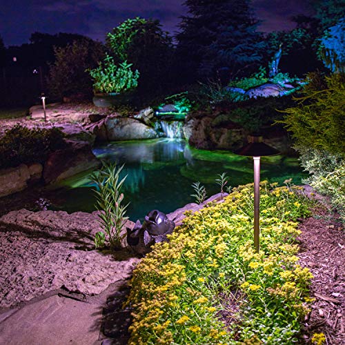 Aquascape Path and Area LED Landscape Light 6-Pack Antique Bronze Brown