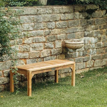 Ash & Ember Sage Grade A Teak 47" Backless Bench, Seats 2 People Comfortably, Weather Resistant Premium Solid Wood Patio Furniture with Tightly Spaced Slats and Gently Curved Seat