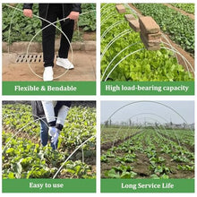 JCWGLY Garden Hoops 100pcs Greenhouse Hoops for Grow Tunnel - Tall Fiberglass Garden Hoops for Raised Beds, Row Cover, Plant Support and Garden Netting(6mm-240cm/95in)