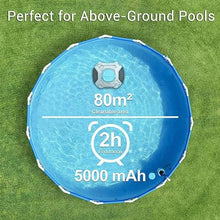KANGJIEM Cordless Autonomous Pool Vacuum Cleaner, Robotic Pool Cleaner, Self-Parking, with 110 Mins Maximum Runtime, Pool Vacuum