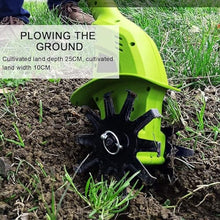 UWYTGF Garden Tiller,Electric Tillers Electric Garden Rotavator, Garden Tiller Cordless, Power Weeder/Cultivator,Working Depth 25Cm Cordless Garden Cultivator
