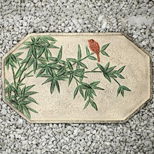 Plant-Themed Sidewalk Walkway Stepping Stone, 45 × 27 Cm Large Outside Decorative Stones for Yard Backyard, Retro Chinese Style Floor Road Stone