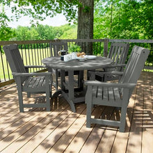 Highwood Lehigh 5-Piece Round Dining Set Coastal Teak