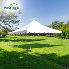 Party Tents Direct 20' x 20' Weekender Pole Canopy, White Top & Sidewalls