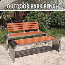 Outdoor Courtyard Park Bench, Stainless Steel Bracket | Plastic Wood Strip Backless Patio Seating, Courtyard Porch Outdoor Furniture (Size : 40X120CM)