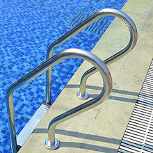 Swimming Pool Escalator 304 Stainless Steel Swimming Pool Special Ladder Frame 3-Level Non-Slip Water Ladder no Embedded/Silver / 50cm (Silver 50cm)
