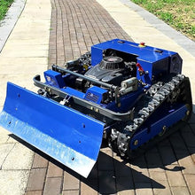 RC Lawn Mower with Plow – 7.5HP Petrol, 650m Remote, 50cm Deck, 2-13cm Height, 38° Slope, Weatherproof Circuit – for Garden, Farm, Snow Clearing – All-Season Tracked Tool