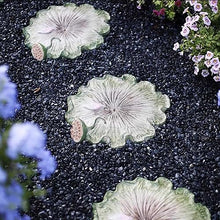 Etlegor Garden Stepping Stones Set, Lotus Pedal Stone Garden Path Concrete Decorative Stones Creative Garden Courtyard Lotus Decoration (Color : 3PCS, Size : 32x32x2cm)