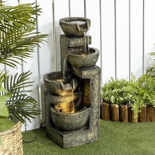 MVUYO FMURY Waterfalls Water Fountain Decor Floor Water Glazed Pots Fountain for Outdoor Patio Garden Backyar