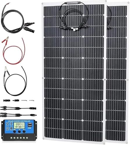 KZZAAO 1000 Watt Flexible Solar Panel 2Pcs 500W Solar Panel for RV Camping Boat Off Grid Home Lightweight Monocrystalline with Controller