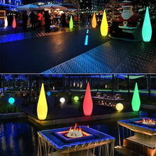 OUFULA Modern Landscape Lamp USB LED Remote Control Creative Water Droplet Lawn Light Waterproof IP65 for Hotel Garden (H150cm(1pcs))