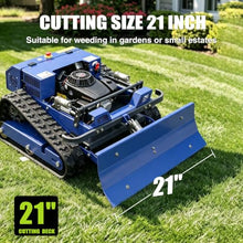 Remote Control Lawn Mower with Snow Plow – 9HP Hybrid, 800m Remote, 55cm Cut, 2-15cm Electric Height, 45° Slope, Brushless – for Estate, Farm, Snow – Year-Round Crawler Utility