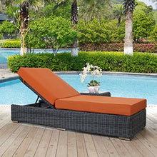 America Luxury - Outdoor Modern Contemporary Urban Design Patio Balcony Chaise Lounge Chair Orange