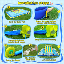 ELEMARA Inflatable Water Slide for Big Kids, 20.66x16.4FT w/Large Double-Layer Pool, Bounce House for Kids Backyard w/3 Extra-Long Slides, Climbing Wall, 2 Water Cannons,Water Spraying,750W Air Blower