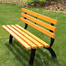 Rsmmpqa Outdoor Park Garden Bench Terrace Benches, Courtyard Benches with Cast Iron e and Olid Wood, Comfortable 2-4 Seater Bench (Size : 1.2M) ()