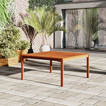 Amazonia Kevin Milano 9-Piece Outdoor Square Dining Table Set Eucalyptus Wood Amazonia