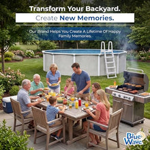 Blue Wave Belize 15-ft Round 52-in Deep Hard Sided Steel Frame Above Ground Pool with 6-in Steel Top Seats, 0.5 HP Sand Filter System, Ladder, Skimmer & Liner – 5,130-Gallon Capacity for Family Use
