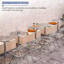 Stainless Steel Round Table Bistro Pub Furniture - Bar Table Kitchen Dining Table, Circular Chassis Design, Suitable for Bars, Coffee Shop, Balcony, Patio, 3 Height Available ( Size : 40x40x105cm )