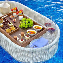 JDXQBLD Floating Tray Luxury Floating Serving Tray Table and Bar Swimming Pool Floats for Adults for Sandbarsand Parties Brunch Food on The Water 39x19.6x7.8 Inche