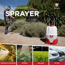 PULMIC Battery Powered Cart Sprayer, 9.25 Gallon, 18V Removable Lithium
