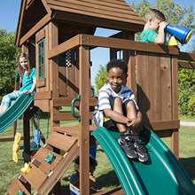 Swing-N-Slide Knightsbridge Wooden Swing Set with Slides & Climbing Wall Green