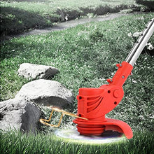 JOMRTS Lawn Mowers Electric Lawn Mower Handheld Portable Rechargeable Weeding Machine Multifunctional Household Small Lawn Trimmer Orchard Garden Trimmer (Battery*2 8000mAh)