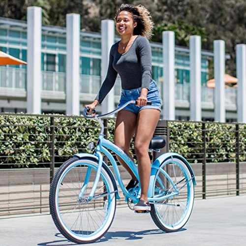Firmstrong Bella Classic Women's Beach Cruiser Bicycle Baby Blue
