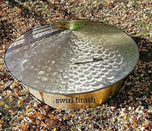 43 inches Fire Pit Conical Shape Cover Lid Top Spark Screen, 43Swirl