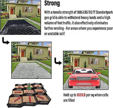 COZMAX Soil Ground Mud Control Grids，Geogrid 2 Inch Tall Soil Stabilizer Geocell for Subgrade Work,for Subgrade Work, Landscaping, Honeycomb Gravel Ground Grid (Size : 5x9m(16.5x30ft))