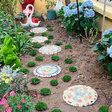 Innovz Colorful Garden Stepping Stone for The Lawn, Decorative 3D Step Stones with Animal Plant Pebble Units, Outside Flower Bed Backyard DIY Walkway, 35cm (Color : 6-Pack)
