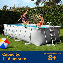 Sound Around Above Ground Pool Set Steel Frame 18’ x 9’ x 52” Stainless