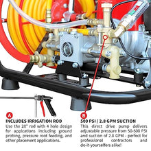 Tomahawk Power 1.3HP Skid Sprayer with Honda GX35, 100ft Hose, 500 PSI Pump Red
