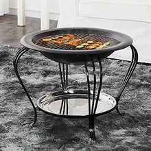 Backyard Patio Garden Fireplace for Campfire Bonfire with Spark Screen Cover,Poker,Fire Pit Cover,Grill Great for Outdoor and Patio