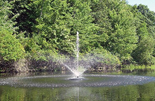 Fawn Lake Fountains Pond Fountain with 1/2 HP Pump, 7 Patterns, 100ft Cord Black