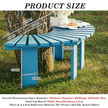 BXKCFYBSQ Semi-Circular Tree Bench,Outdoor Furniture Decoration Seating,Garden Balcony Flower Stand,Free Combination of Shapes,Capacity 400KG(Blue)