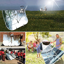 Portable Concentrating Oven BBQ Grill Multifunctional Solar Cooker Parabolic Sun Oven Outdoor Stove High Calorific Value for Home Garden Yards Camping BBQ Cooking RV 1.5M Diameter