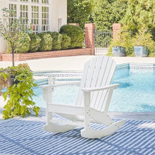 Signature Design by Ashley Sundown Treasure HDPE Patio Rocking Chair, White
