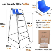 KGBNYSS Pool Ladders 6ft Tall Removable Swimming Pool Deck Lifesaving Chair, Heavy Duty Adult Bar Bar Chairs, Loads 660lbs