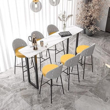 JITUIHOM Bar Table Bar Table Balcony Home Rock Slab Marble Console, Coffee Shop Long High(B)