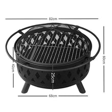 Fire Pit Fire Pit Outdoor Wood Burning Pits Heating Large Steel BBQ Grill Bowl for Winter with Cooking Grate