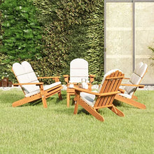 LPERTGFHU 5-Piece Adirondack Lounge Set, Acacia Wood Patio Furniture