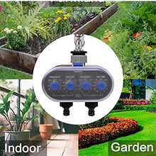 Ball Valve Electronic Automatic Watering Two Outlet Four Dials Water Timer Garden Irrigation Controller for Garden, Yard