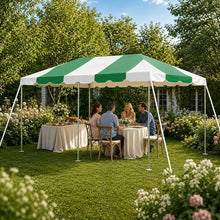 Party Tents Direct 10' x 20' Weekender Frame Canopy with Green White Cover