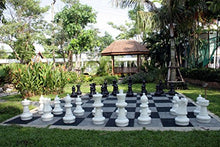 Chess House Giant Chess Set 25" King Black & White - 32 All-Weather Weightable Pieces